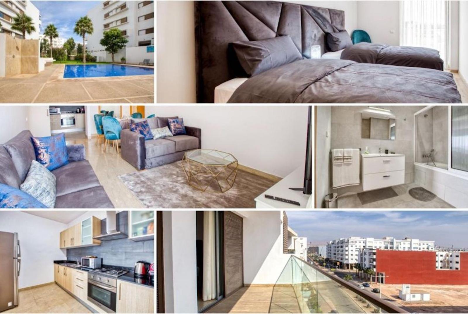 Luxury Apartment 100Sqm With Pool Near Beach Wifi Unlimited With Optical Fiber 阿加迪尔 外观 照片